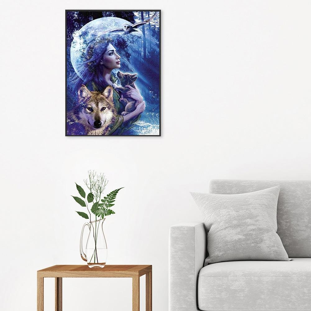 Diamond Painting - Full Round - Beauty Hug Wolf