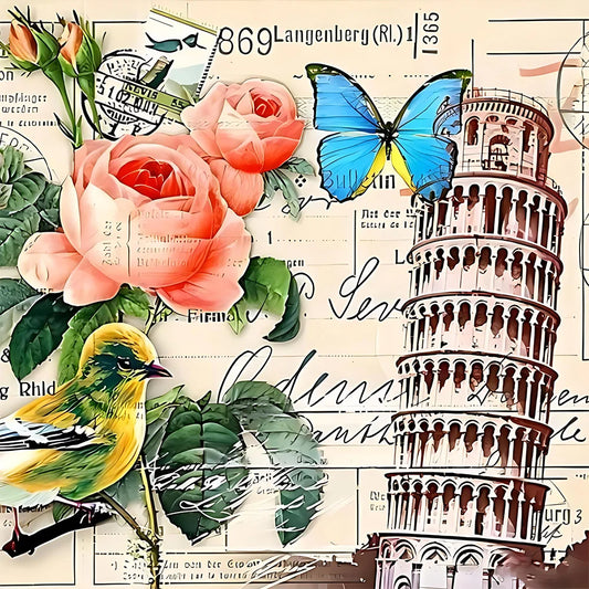 Diamond Painting - Full Round / Square - Leaning Tower of  Pisa Stamp