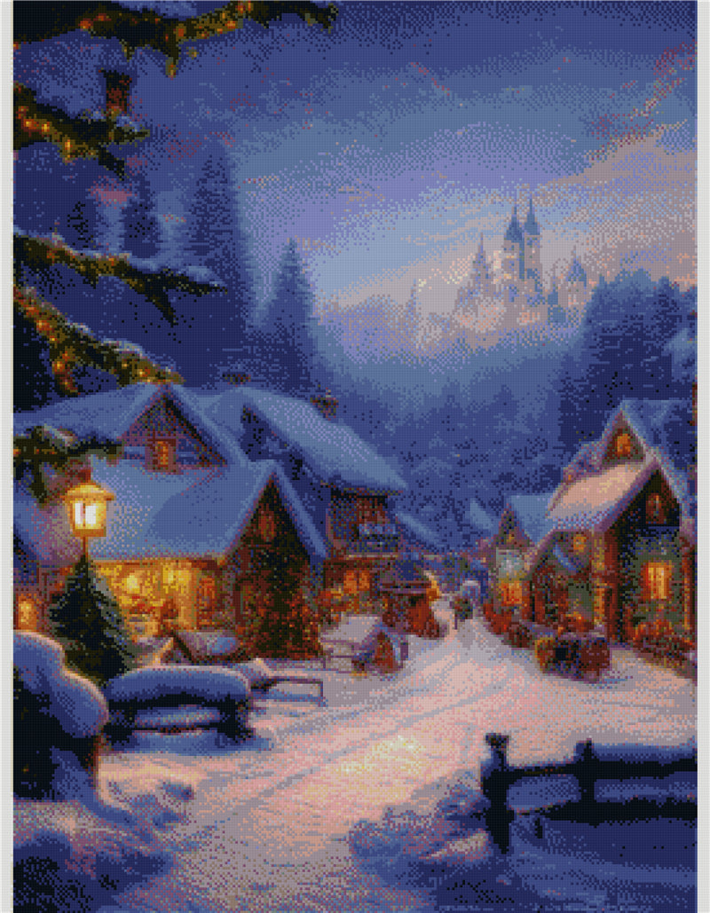 Winter Scenery | Full Round/Square Diamond Painting Kits 50x70cm 60x80cm B