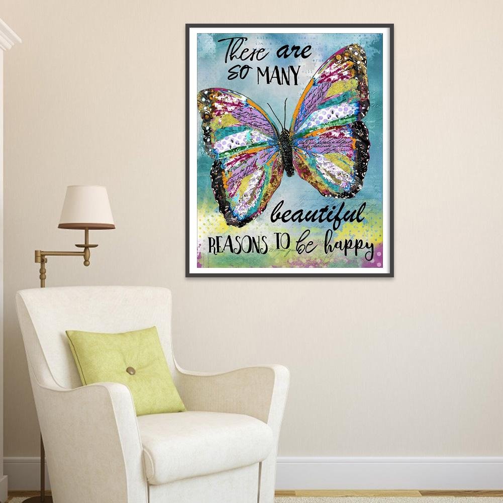 Diamond Painting - Full Round - Butterfly(35*45cm)