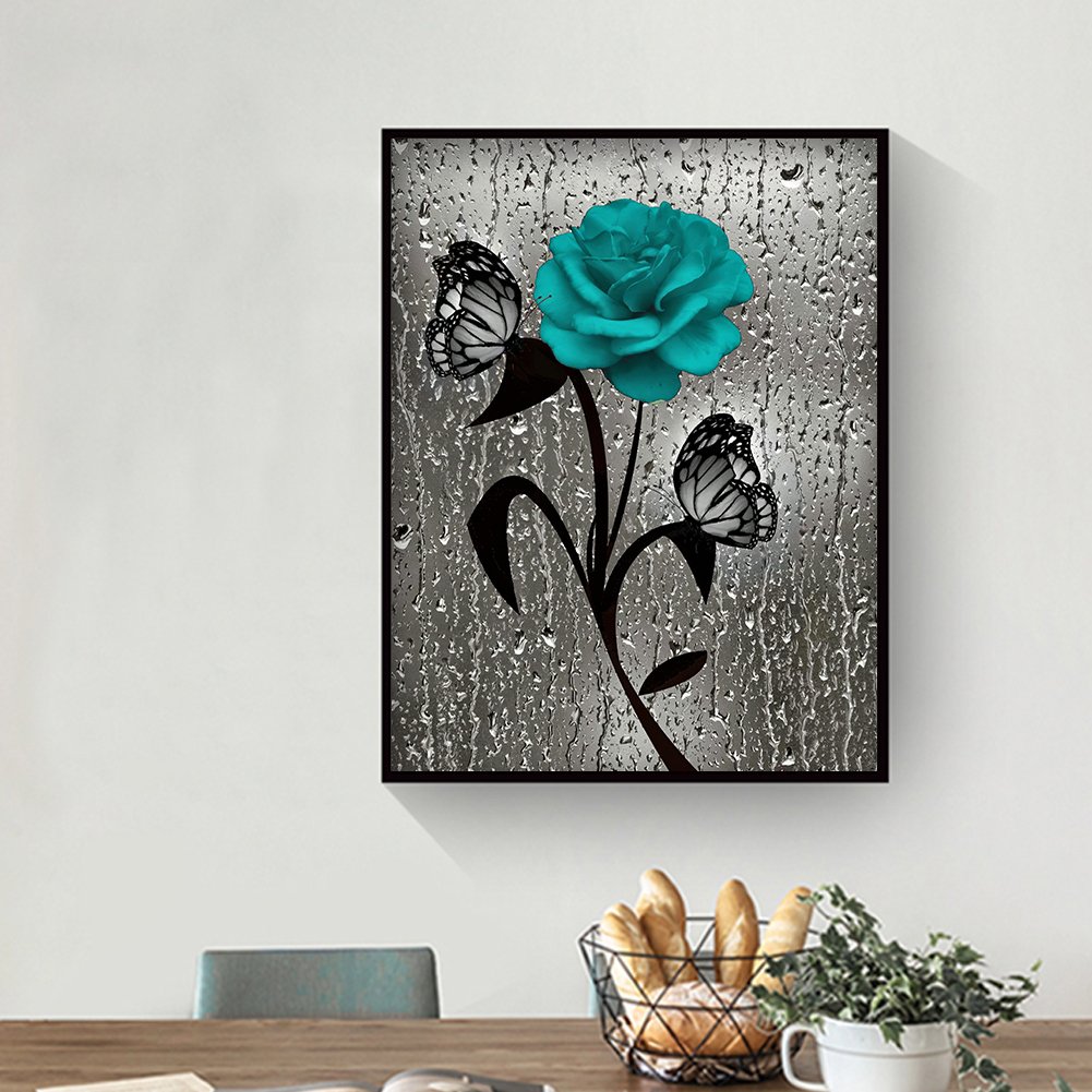 Diamond Painting - Full Round - Flower Butterfly I