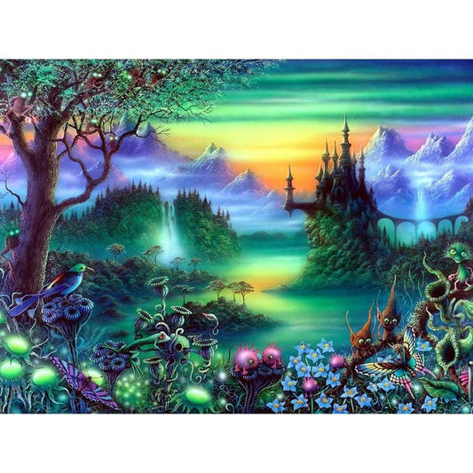 5D Diy Diamond Beads Art Full Square Resin Novelty Forest