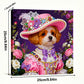 DIY Pearl Painting With Frame - Handmade Self-Adhesive Pearls - Dog (25*25cm)