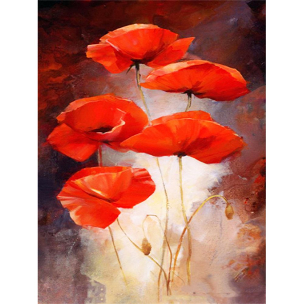 Diamond Paintings Art Full Drill Poppy Flower
