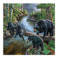 Diamond Painting - Partial Round - Black Bears