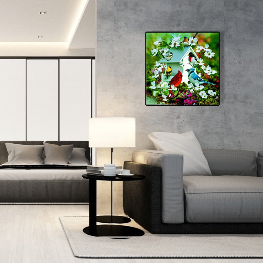 Diamond Painting - Full Round - Flower Bird C