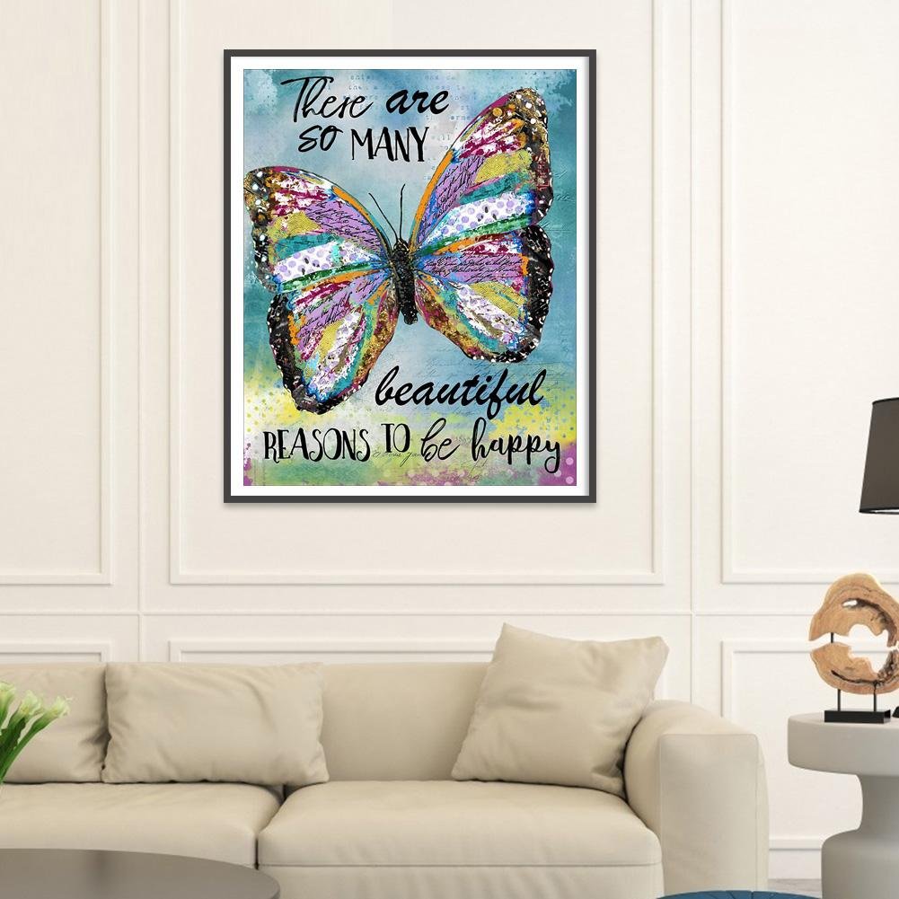 Diamond Painting - Full Round - Butterfly(35*45cm)