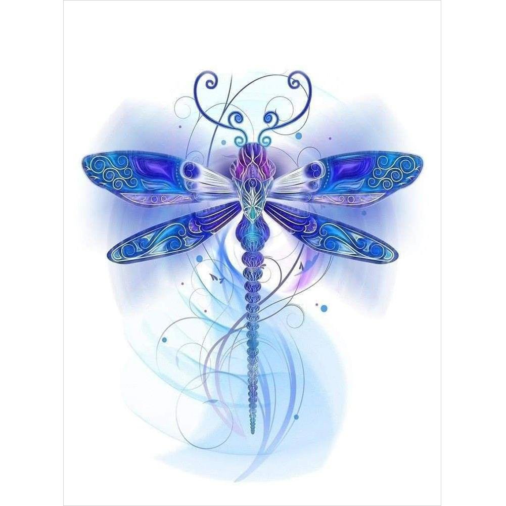5D DIY Diamond Painting Kit - Full Round - Dragonfly