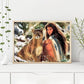 Paint By Number Oil Painting   Beauty & Lion