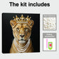 DIY Pearl Painting With Frame - Handmade Self-Adhesive Pearls - Leopard (25*25cm)