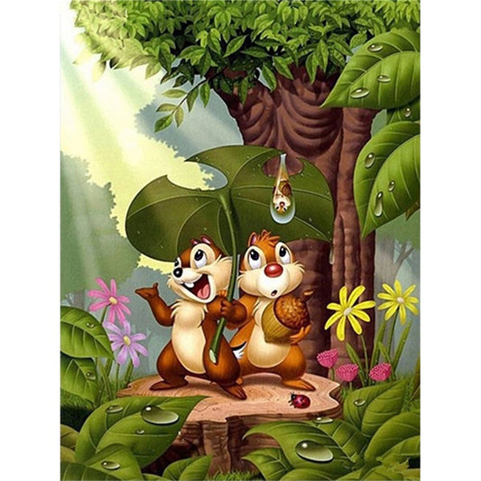 14ct Stamped Cross Stitch Two Squirrels (36*46cm)