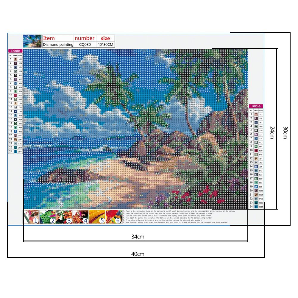 Diamond Painting - Full Round - Seaside View