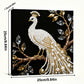 DIY Pearl Painting With Frame - Handmade Self-Adhesive Pearls - Peacock (25*25cm) A