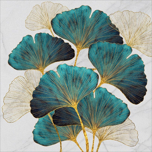5D Diy Diamond Painting Kit Full Round Beads Ginkgo Leaf (40*40cm)