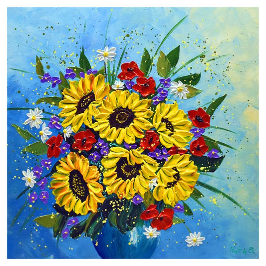 11ct Stamped Cross Stitch Flower(36*36cm)