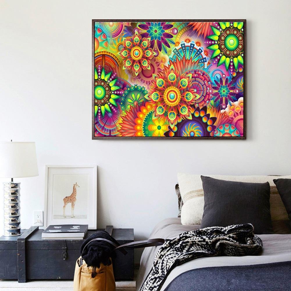Diamond Painting - Full Round - Colorful Flowers C