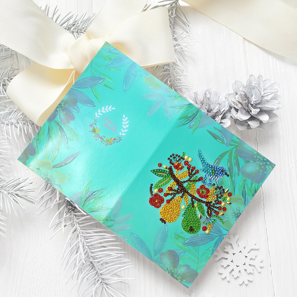 DIY Diamond Painting Greeting Card - Flower Bird