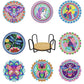 8pcs animals diamond painting cup coaster set B