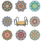 8pcs mandala diamond painting cup coaster set with stand