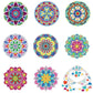 8pcs mandala diamond painting cup coaster set