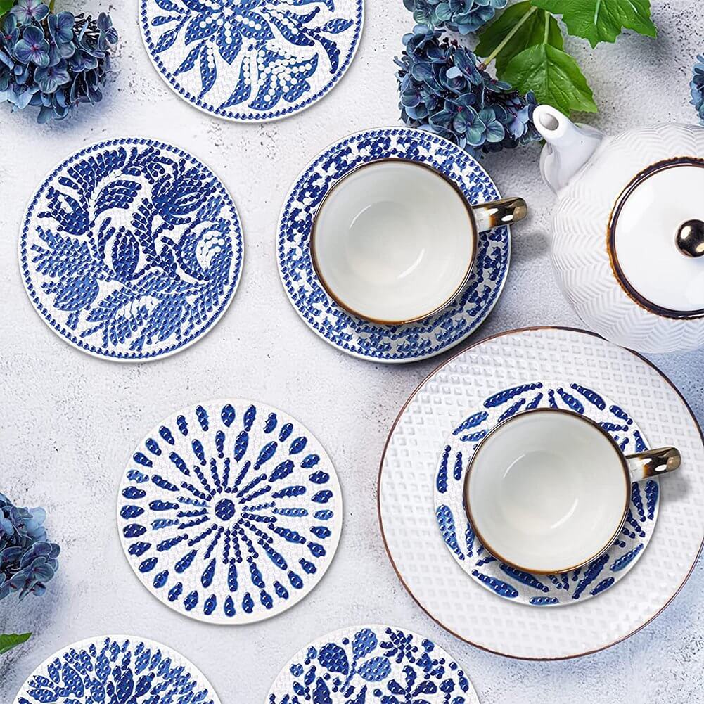 Porcelain Pattern DIY Diamond Painting Coaster