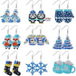 9 Pairs DIY  Winter Diamond Painting Earrings Kit