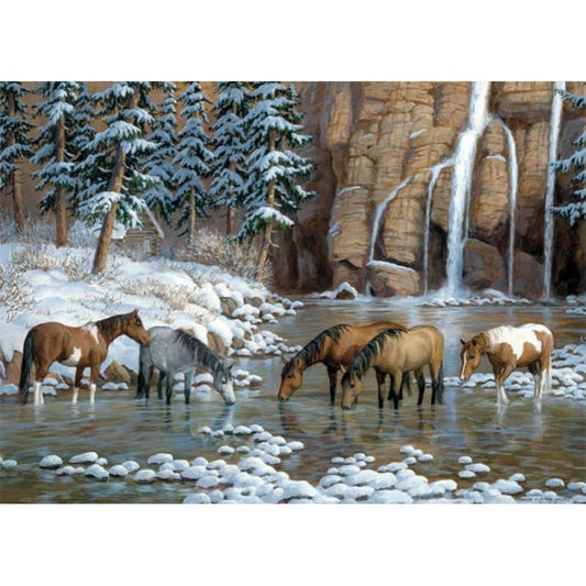 Horse Animal Oil Painting By Numbers Canvas Hand Painted Art Picture