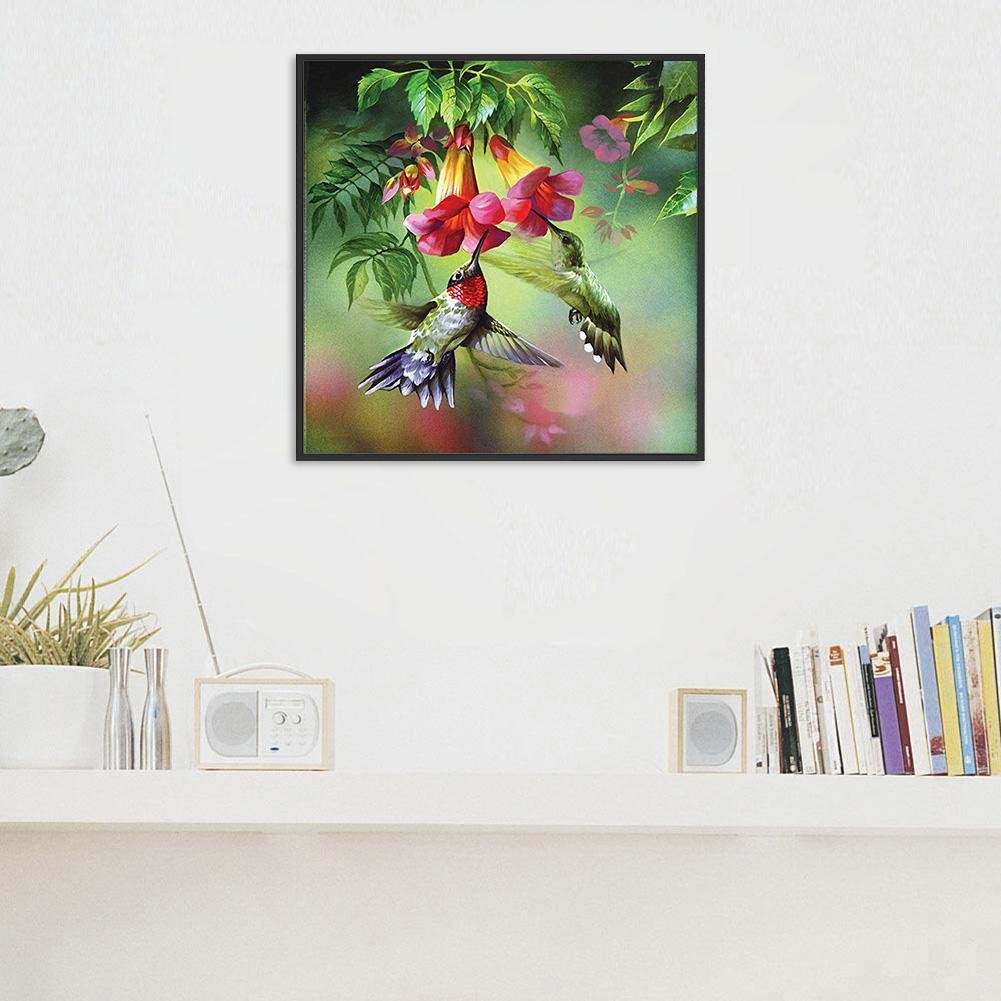 Diamond Painting - Full Round - Birds Flowers B