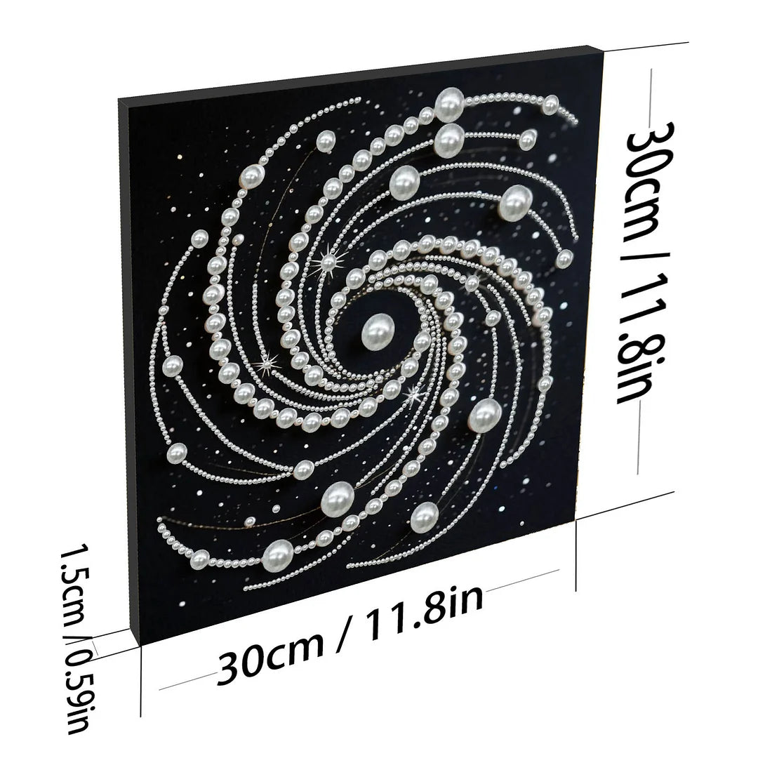 DIY Pearl Painting With Frame - Handmade Self-Adhesive Pearls - Vortex (30*30cm)
