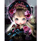 5D Diy Diamond Painting Kit Full Round Beads Doll in Black