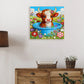 DIY Pearl Painting With Frame - Handmade Self-Adhesive Pearls - Cow (25*25cm)