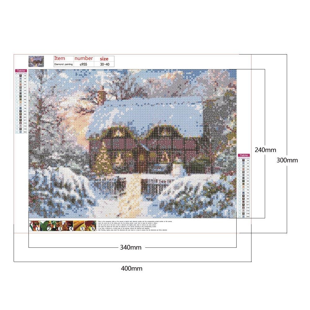 Diamond Painting - Full Round - Christmas House