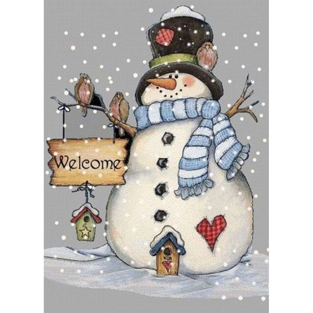 11ct Stamped Cross Stitch - Snowman(40*50cm)