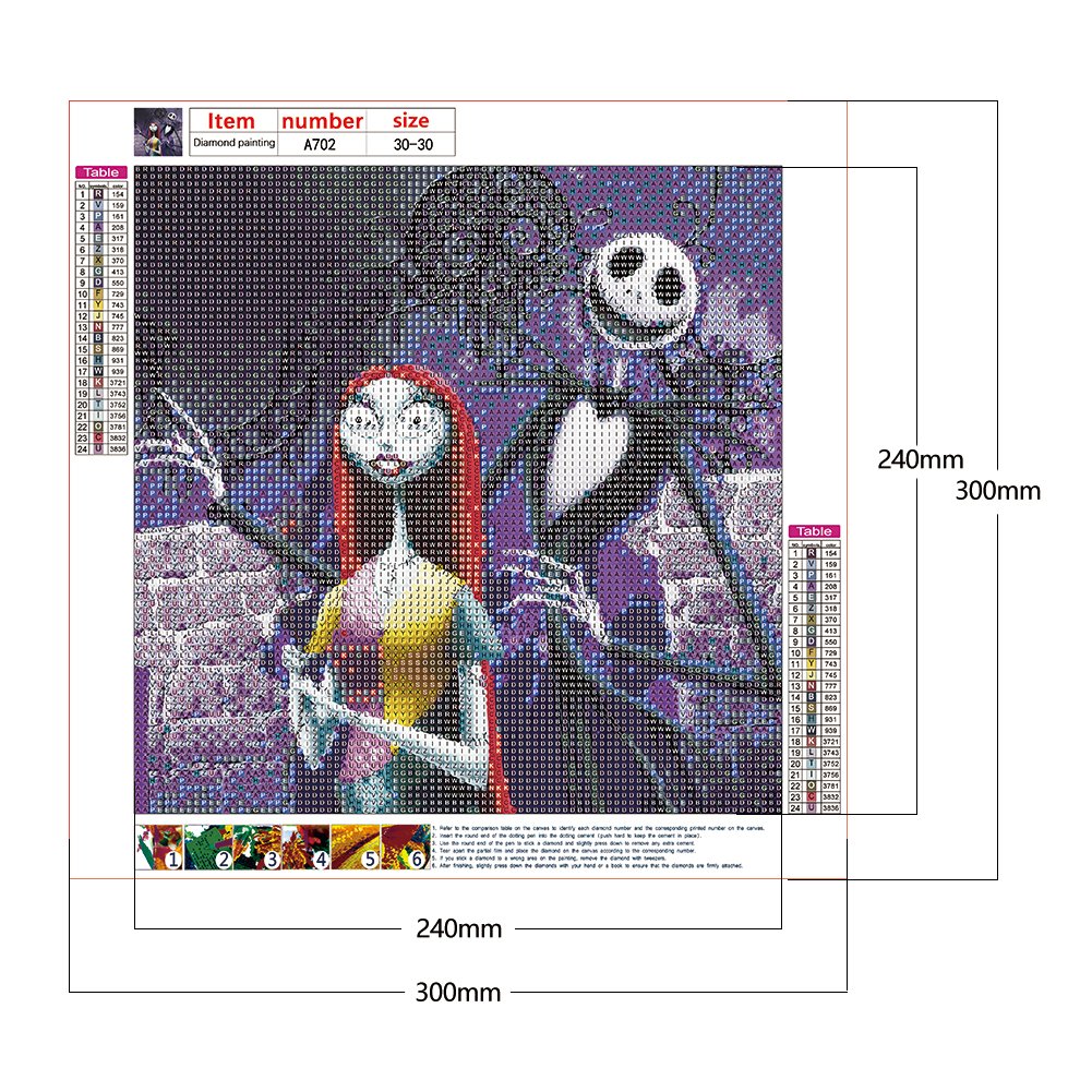 Diamond Painting - Full Round - Jack & Sally C