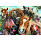 5D Diy Diamond Painting Kit Full Round Beads Horses Head