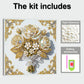 DIY Pearl Painting With Frame - Handmade Self-Adhesive Pearls - Flower (25*25cm) B