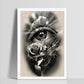5D DIY Diamond Painting Kit - Full Round - Black Eye Flower