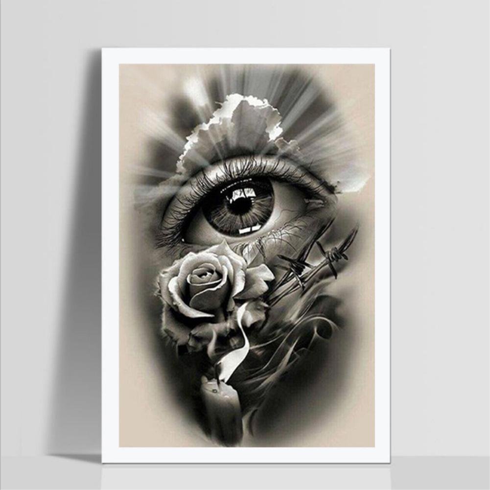 5D DIY Diamond Painting Kit - Full Round - Black Eye Flower