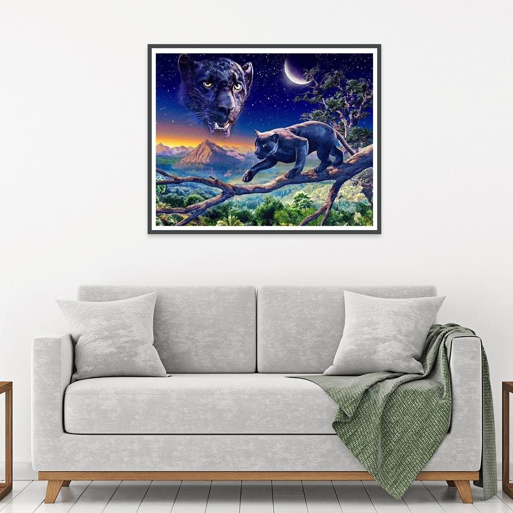 Diamond Painting - Full Round - Night Wolf