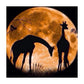 5D Diy Diamond Painting Kit Full Round Beads Moon Giraffe