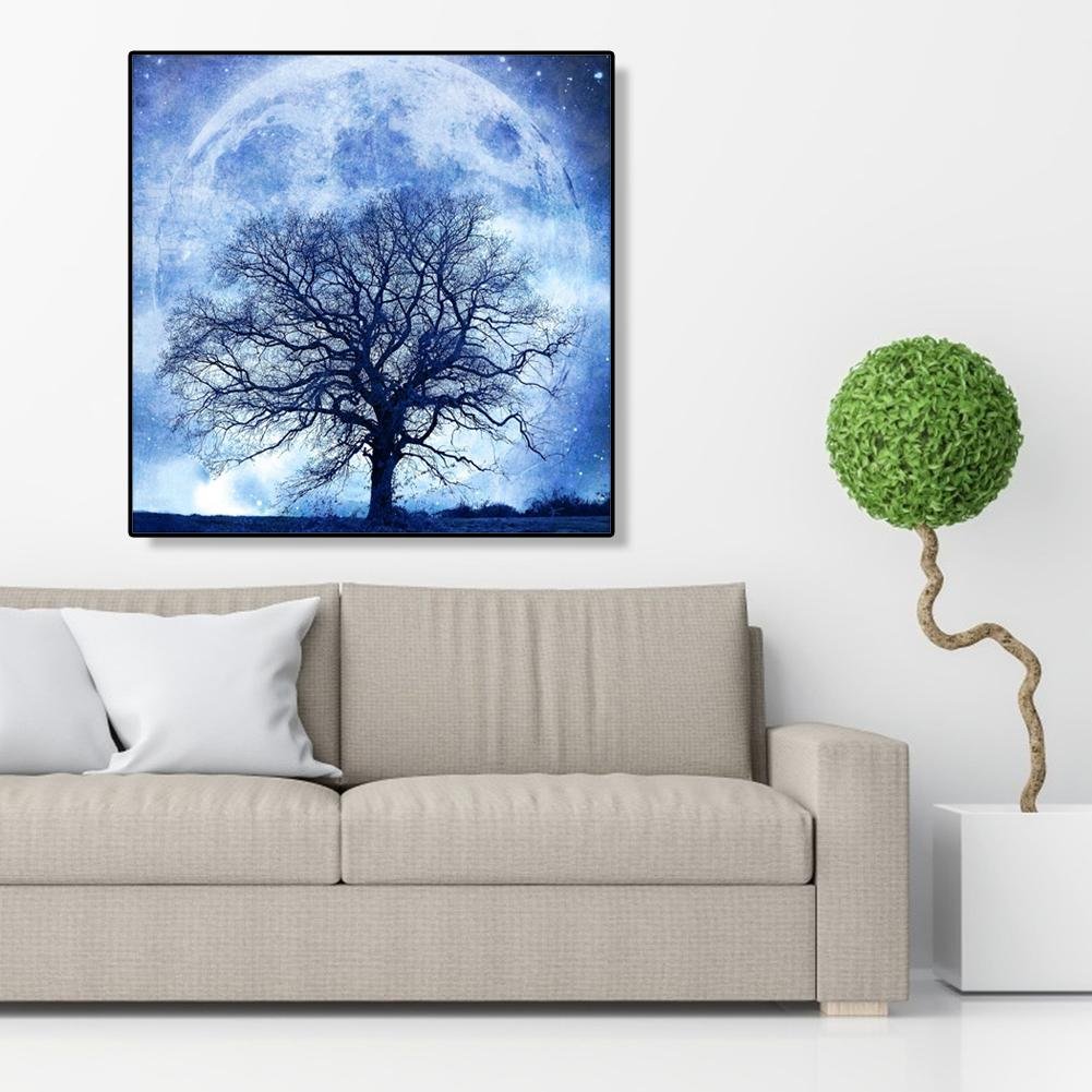 5D DIY Diamond Painting Kit - Full Round - Moon Tree B