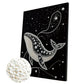 DIY Pearl Painting With Frame - Handmade Self-Adhesive Pearls - Whale (30*40cm) B