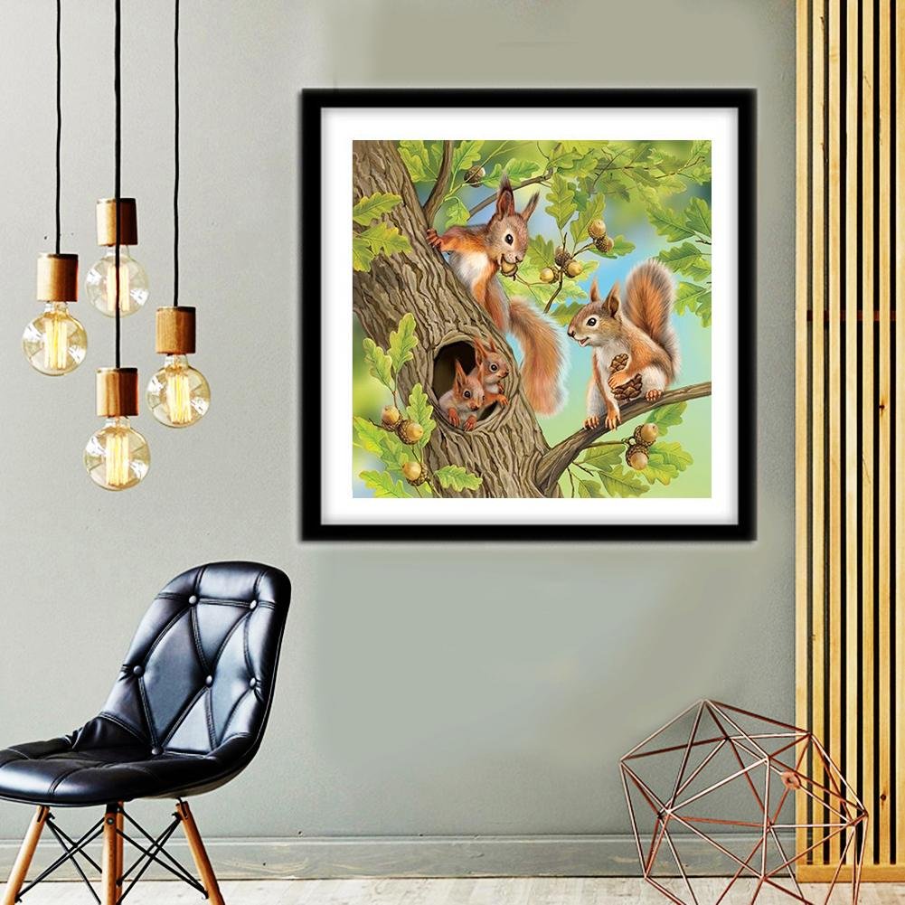 Diamond Painting - Full Round - Squirrels B