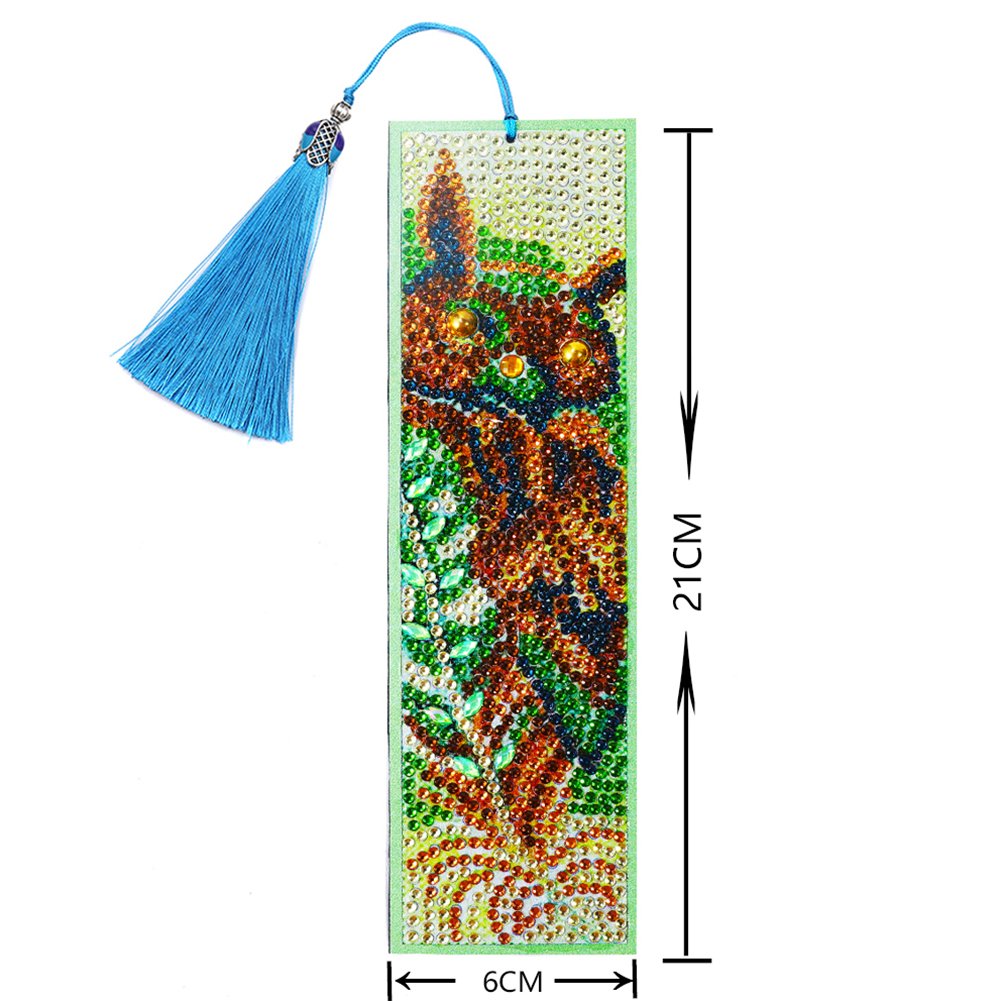 DIY Diamond Painting Bookmark with Tassel Owl