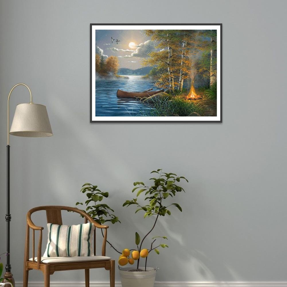 Diamond Painting - Full Round - Night Lake