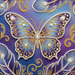 DIY Pearl Painting With Frame - Handmade Self-Adhesive Pearls - Butterfly (25*25cm) G