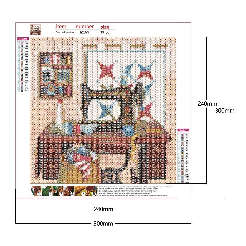 Diamond Painting - Full Round - Sewing Machine F