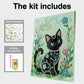 DIY Pearl Painting With Frame - Handmade Self-Adhesive Pearls - Black Cat (30*40cm)