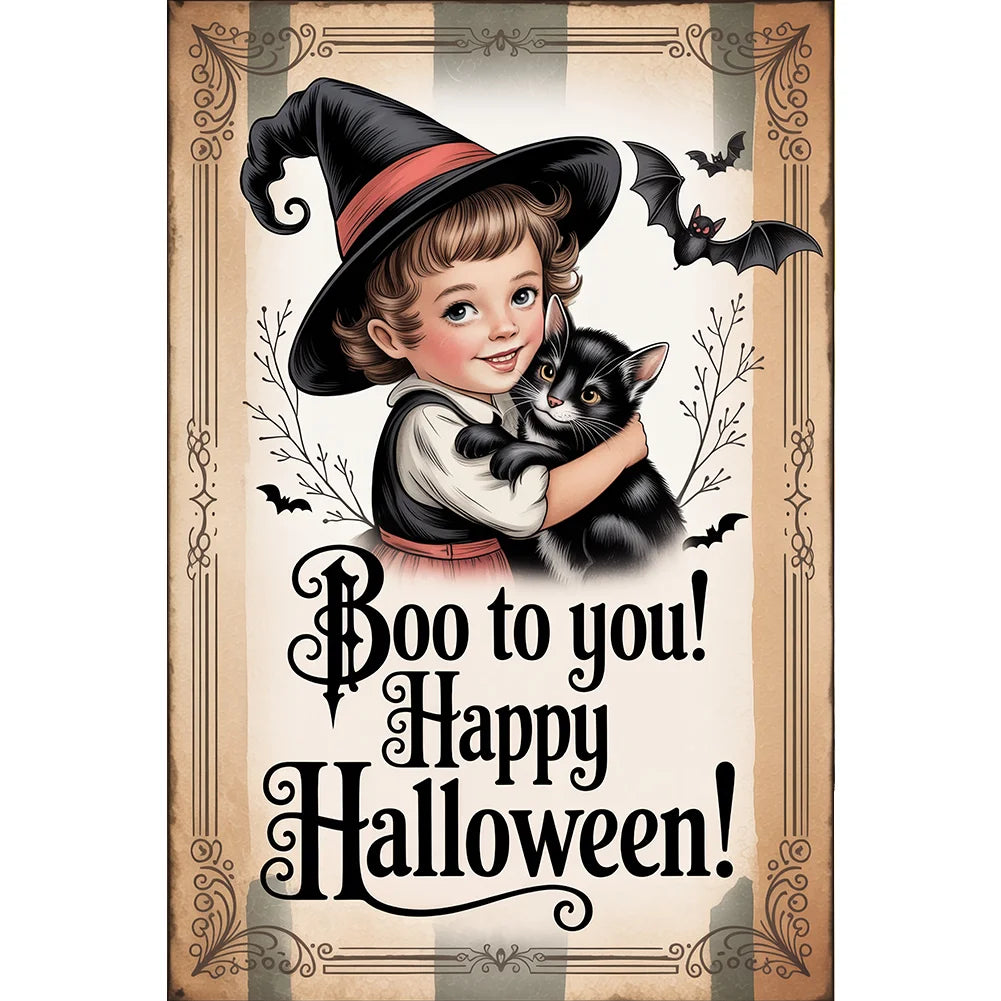 Diamond Painting - Full Round / Square - Boo To You Happy Halloween (30*45cm)