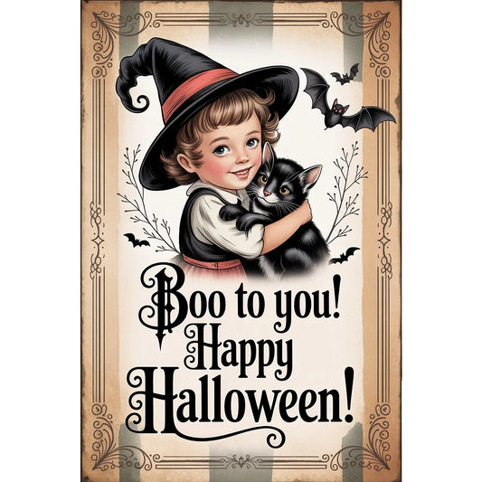 Diamond Painting - Full Round / Square - Boo To You Happy Halloween (30*45cm)